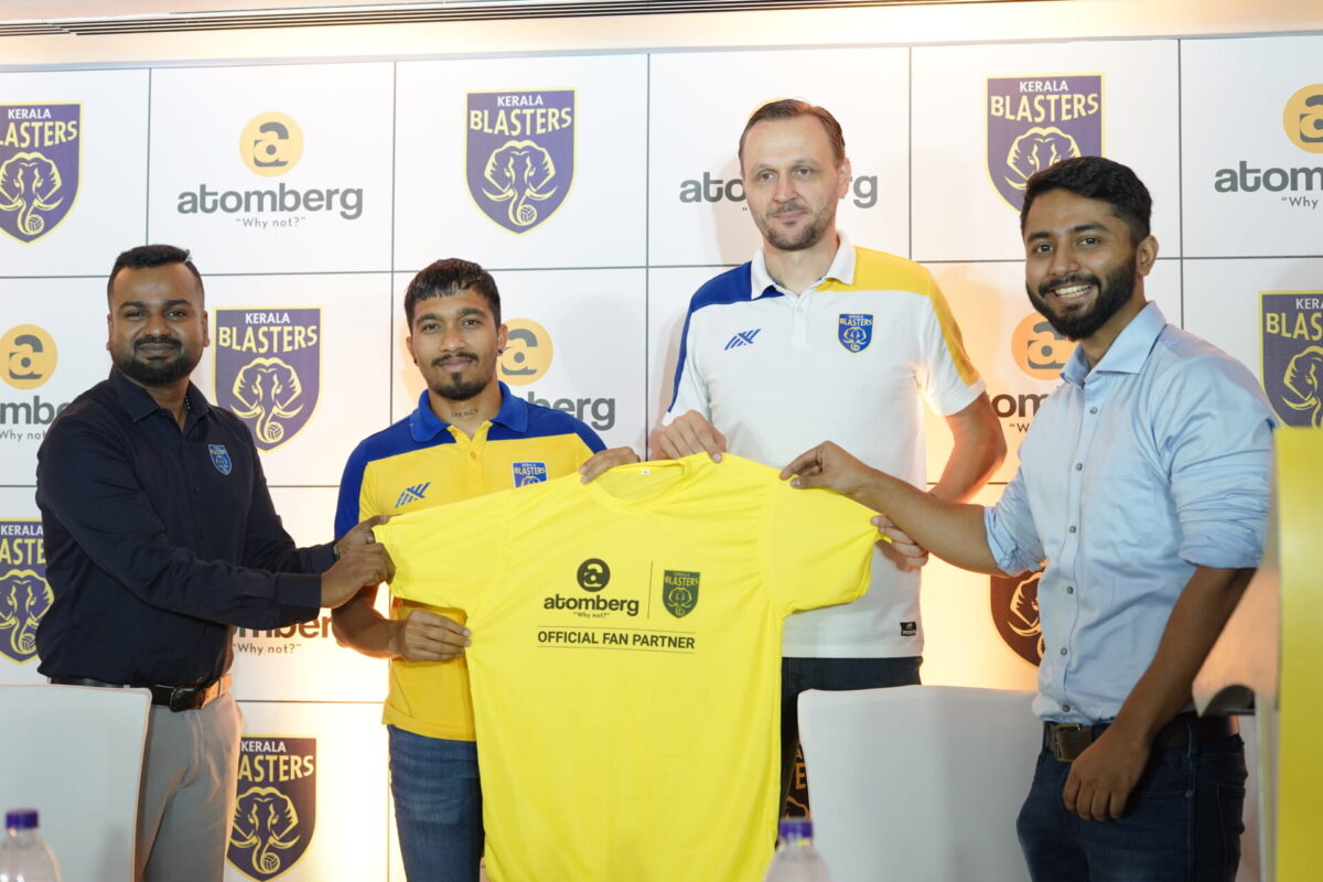 Indian Super League club Kerala Blasters has partnered with Atomberg