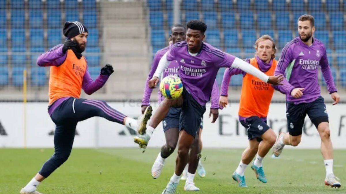 Real Madrid players training