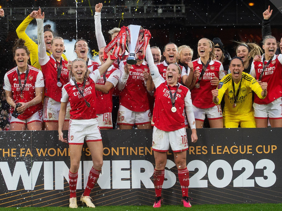 Arsenal defeated Chelsea 3-1 in the Women’s League Cup