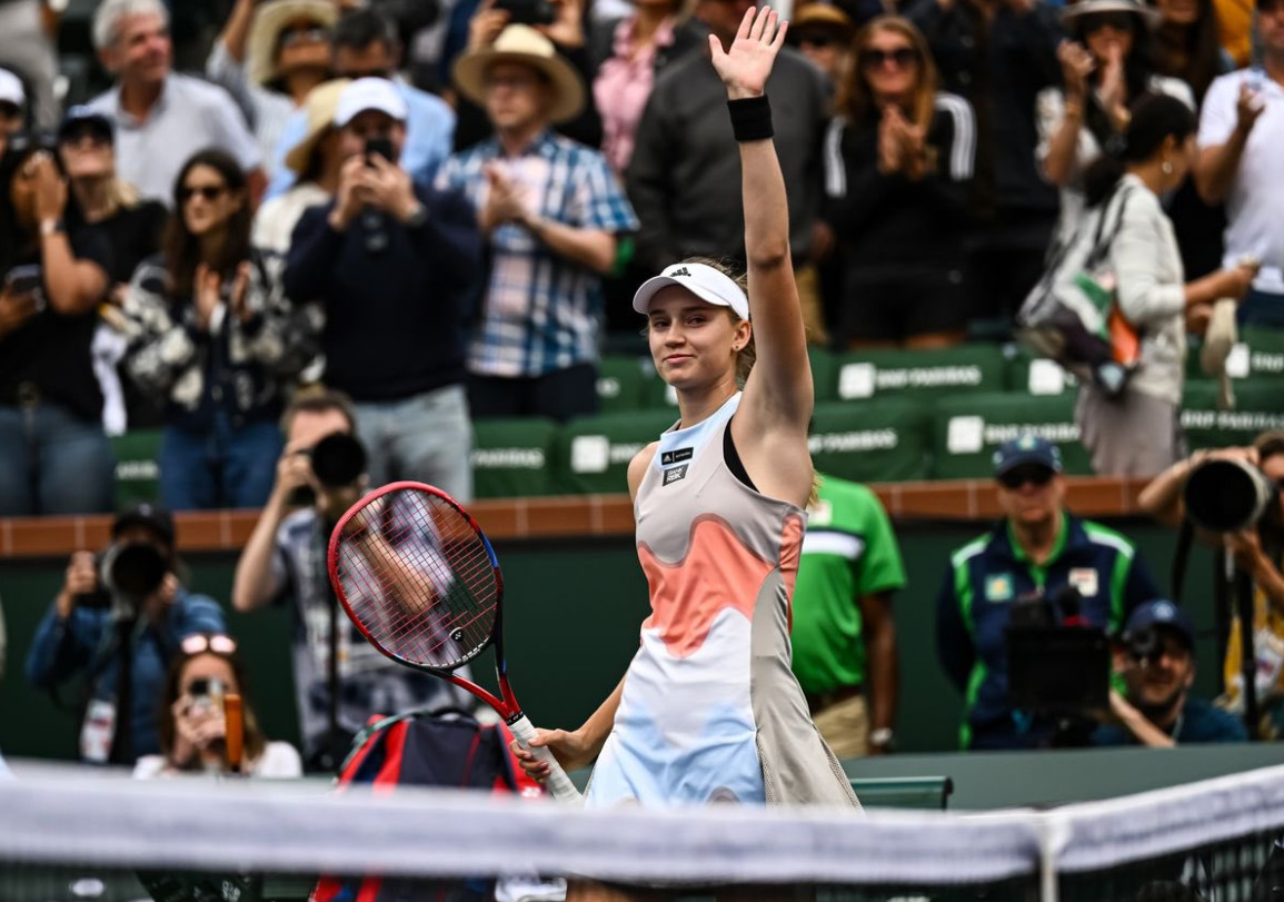 Elena Rybakina has reached the quarter-finals of the Miami Open
