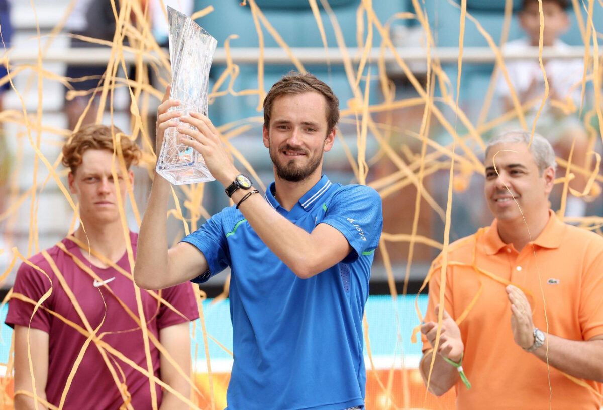 Daniil Medvedev defeated Jannik Sinner to win the Miami Open