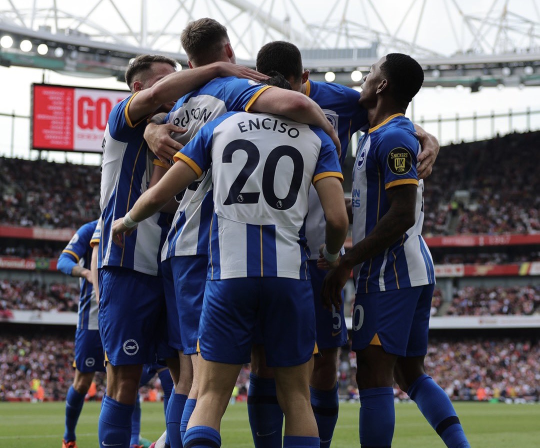 Brighton thrashed Arsenal 3-0 in the Premier League