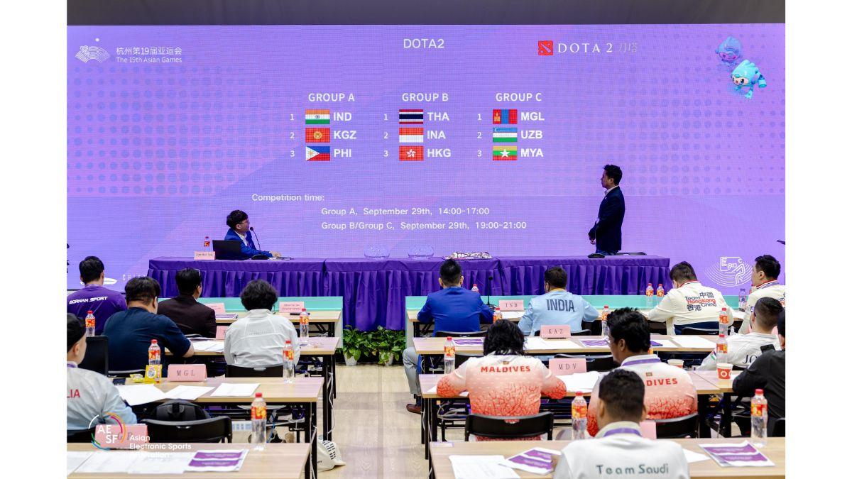 The Official Draw for DOTA 2 at the Asian Games 2023