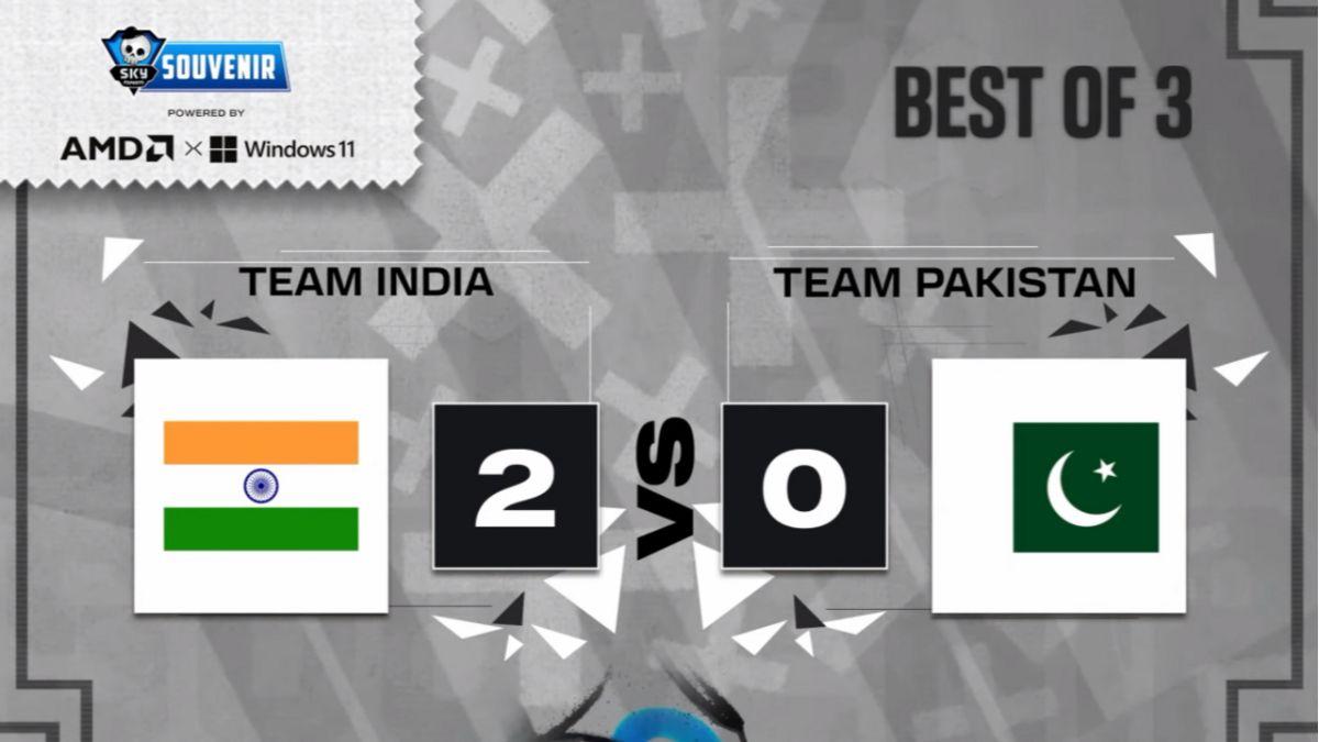 India beats Pakistan by 2-0.