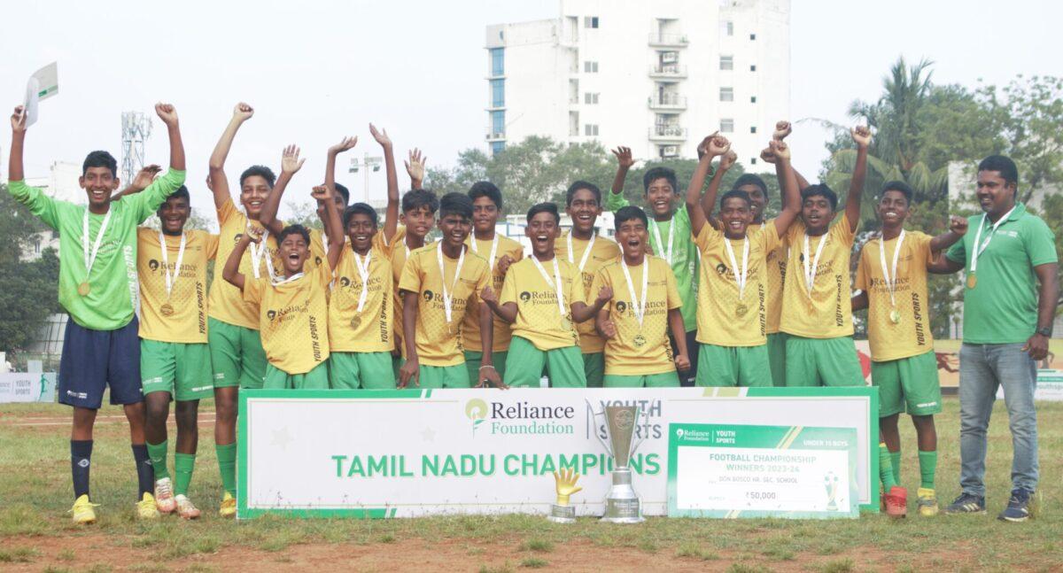 Reliance Foundation Youth Sports (RFYS) helps youngsters to play more competitive football matches: Don Bosco Hr. Sec. School coach Jeyasingh