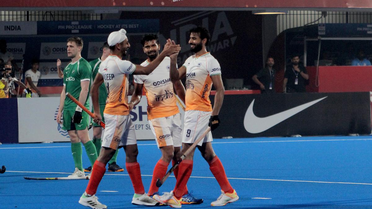 Indian men’s hockey team beats Ireland 4-0 to end FIH Pro League home leg on winning note