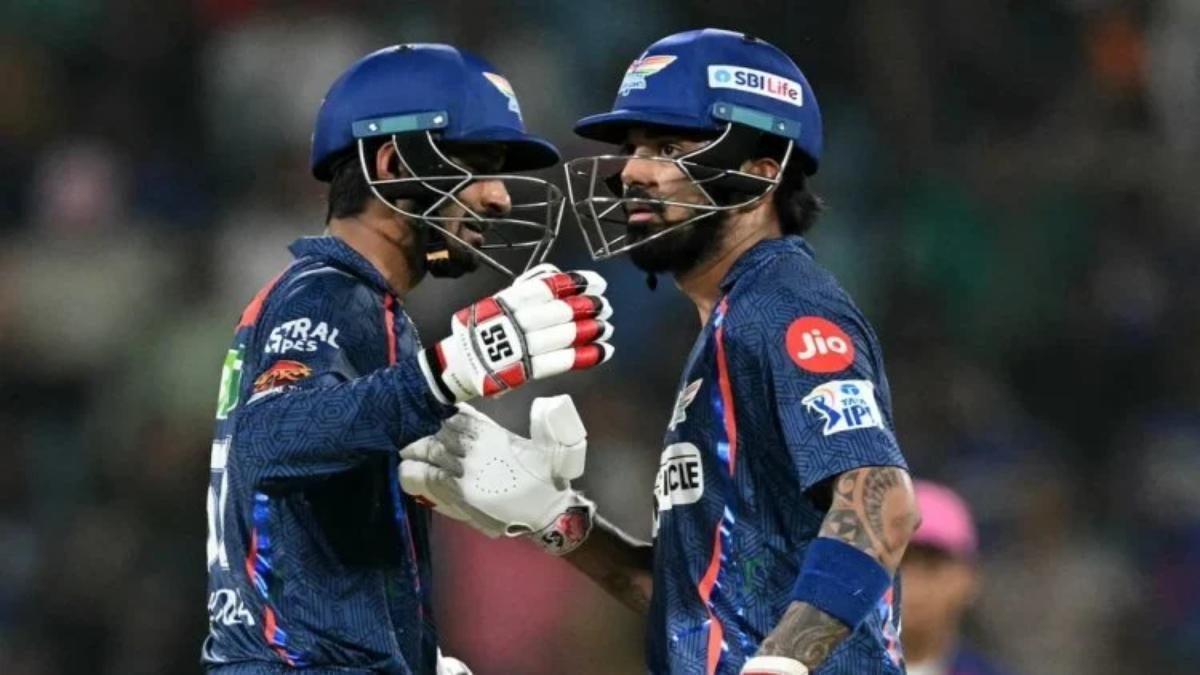 राहुल और हुड्डा के अर्धशतकों से एलएसजी ने राजस्थान के खिलाफ पांच विकेट पर 196 रन बनाये