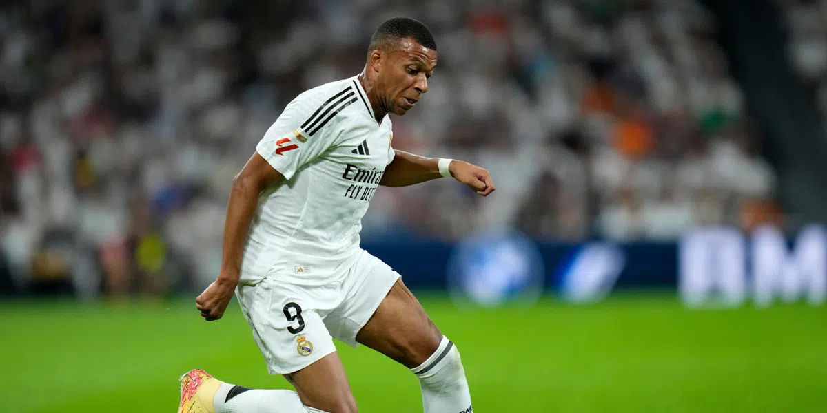 Real Madrid’s inaugural Champions League goal is scored by Kylian Mbappé.