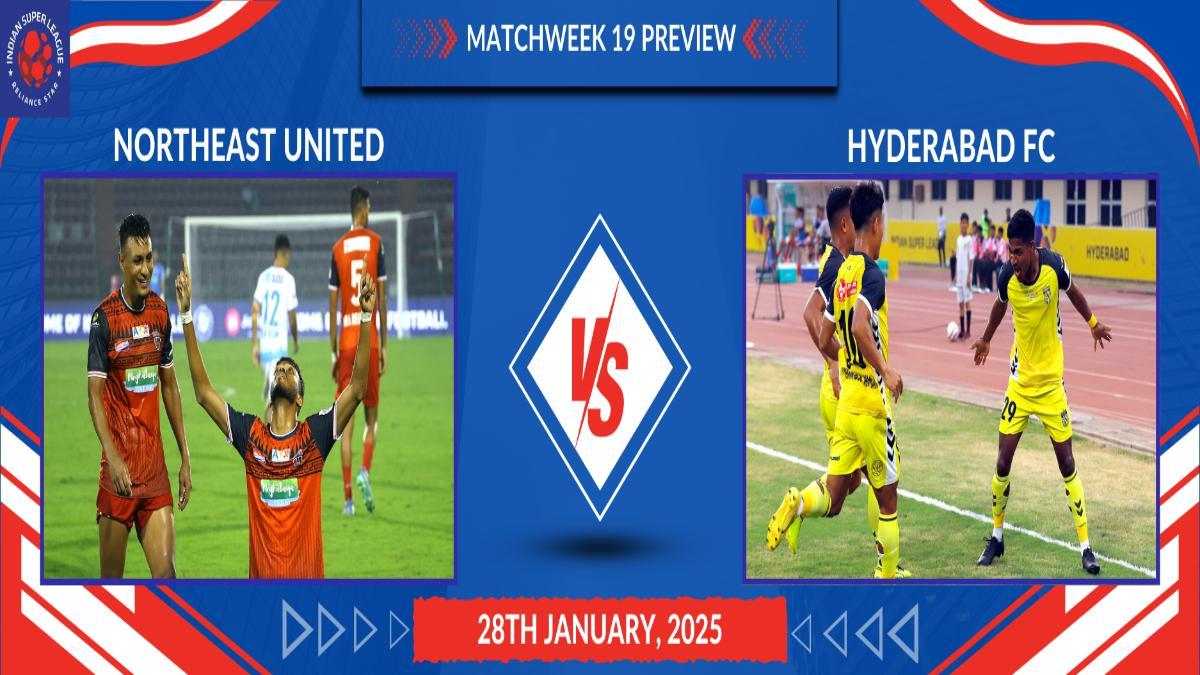 NorthEast United FC target solidifying top-6 standing as Hyderabad FC look to stretch unbeaten streak to 4 games